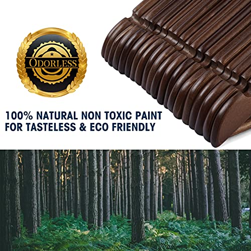 Ulimart Wooden Hangers Hangers 30 Pack Wood Hangers Solid Wood Clothes Hangers With Bar Coat Hangers For Closet（Walnut） thumb #2