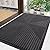 Arotive Front Door Mat, Heavy Duty Outdoor Indoor Mat, Non-Slip Doormat for Home Entrance, Low Profile, Easy Clean, Dirt Trapper Entryway Floor Mats for Outside, Garages and Patios, 29.5x17, Grey
