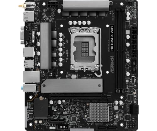 Image of ASRock H810M-X WiFi Micro-ATX Motherboard | Supports Intel Core Ultra Processors (LGA1851) | DDR5 6400 | PCIe 4.0 | 2.5G LAN | WiFi 5 | 6+1+1+1+1 Power Phase
