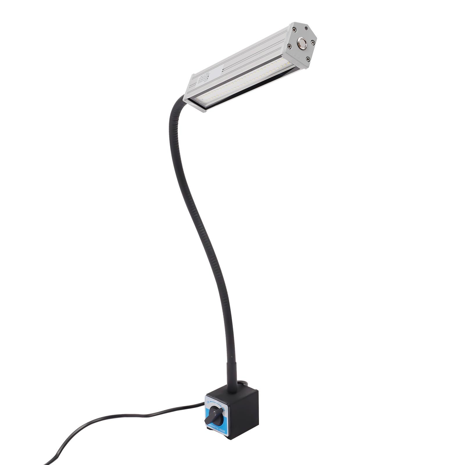 Lámpara LED de trabajo con pie magnético, cuello de cisne, lámpara de