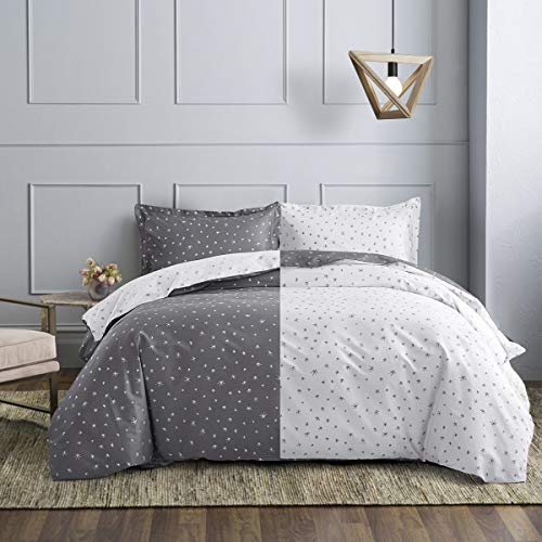 OAITE Duvet Cover Set, 100% Cotton Duvet Cover, Ultra Soft and Easy Care, Bedding Queen Size Set, 3-Piece Duvet Cover Set Includes 2 Pillow Shams