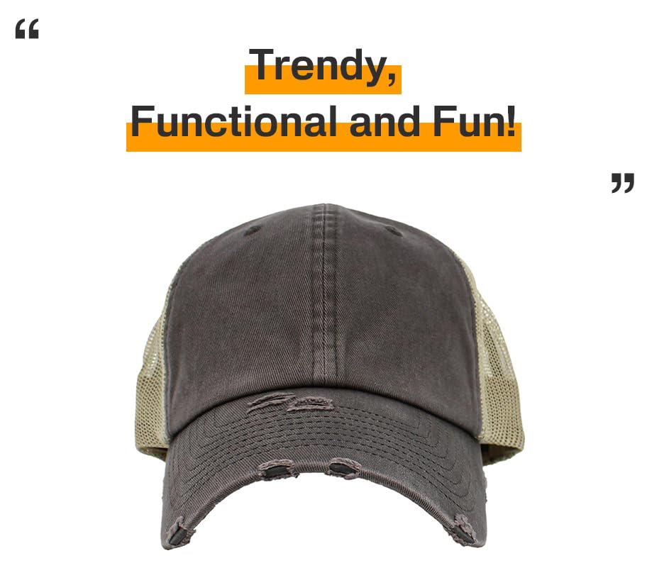 Image of KBETHOS Vintage Washed Distressed Cotton Dad Hat Baseball Cap Adjustable Polo Trucker Unisex Style Headwear Adjustable
