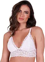 Sutiã sem Bojo de Renda Cropped Isis