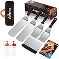 HOMENOTE Griddle Accessories Kit, Exclusive Griddle Tools Spatulas Set for Blackstone - 8 Pcs Commercial Grade Flat Top Grill Accessories - Great for Outdoor BBQ, Teppanyaki and Camping