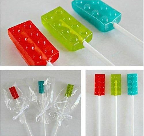 Minifigure Multi Building Bricks Ice Cube Trays & Candy Chocolate Molds for Melted Chocolate & Crayons - Birthday Day or Party Favors - Set of 2, Much Fun for Robot Lovers(Blue & Yellow)