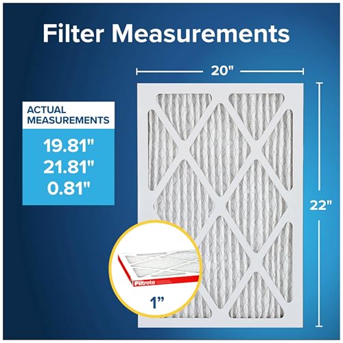 Image of Filtrete 20x22x1 AC Furnace Air Filter, MERV 11, MPR 1000, Micro Allergen Defense, 3-Month Pleated 1-Inch Electrostatic Air Cleaning Filter, 6 Pack (Actual Size 19.81 x 21.81 x 0.81 in)