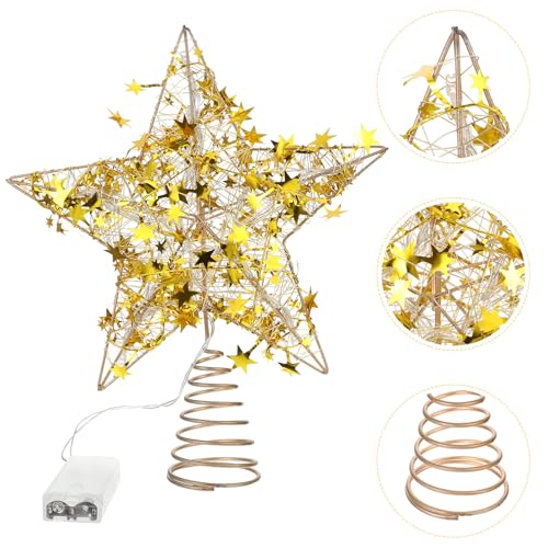 Estrella para árbol de Navidad con luz iplusmile adorno luminoso navideño para decoración 6