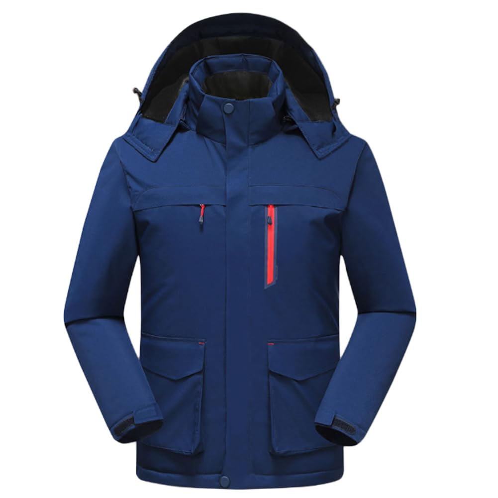 Olins Men's Blue Smart Heating Jackets Usb Charging Heated Clothing Outdoor Windproof L-8Xl(Color:,Size:xl)