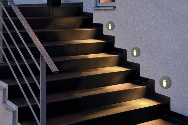 LUMINTURS 3W Dimmable LED Wall Sconces Corner Step Light Fixture Recessed...