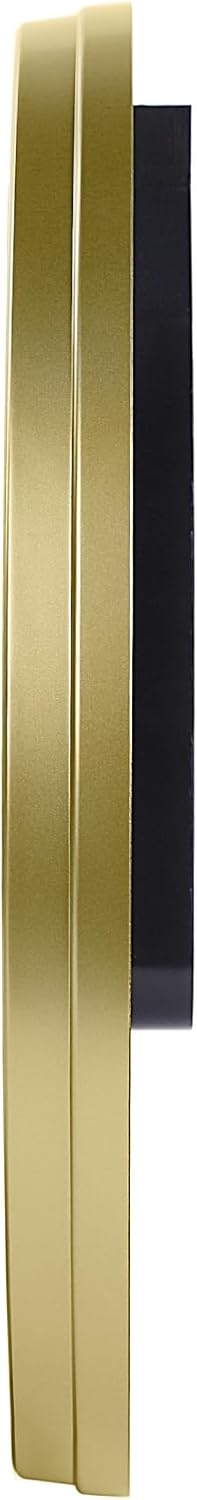 SEIKO QXA859GRH Non Ticking Wall Clock, Gold, 14.5 Inches