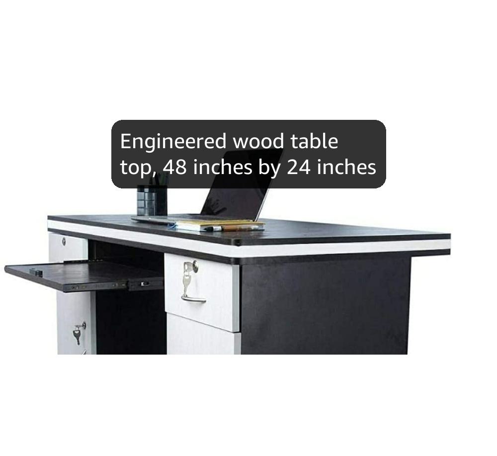 Hexagon Furnitures Office Table/Study Engineered Wood Table