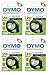 Dymo 10697 Self-Adhesive White Paper Labeling Tape for LetraTag (LT) Label Makers; 4 Blister Packs (8 Refills); Each Blister Pack with Hang Hole contains Two 1/2" Wide x 13ft Long (12mm x 4m) Refill Rolls; Black Print on White paper tape