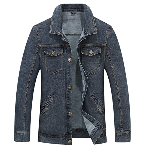 Veste en jean pour homme ample finie la sensation de serrage blouson classique grande taille XXL
