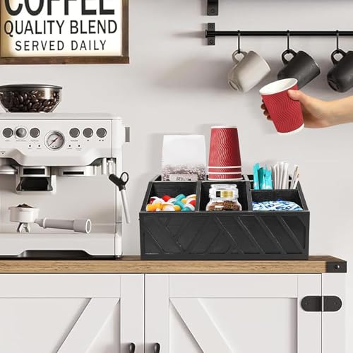 Boîte de rangement à café peu encombrante pour organisation de comptoir