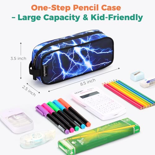 Image of Choco Mocha Kids Pencil Case for Boys, Soft Zipper Pencil Pouch for Boys, Kids Pencil Case for School Game Print Pencil Bag for Toddler Boy, Black