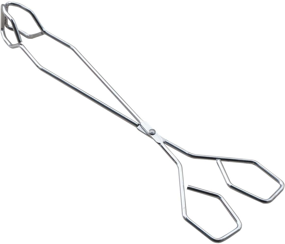 HAUXIONG Barbecue or Kitchen Tongs 30CM Stainless Steel - Handy Utensil For Cooking, Serving, Barbecue, Buffet, Salad, Ice, Oven （Silver）