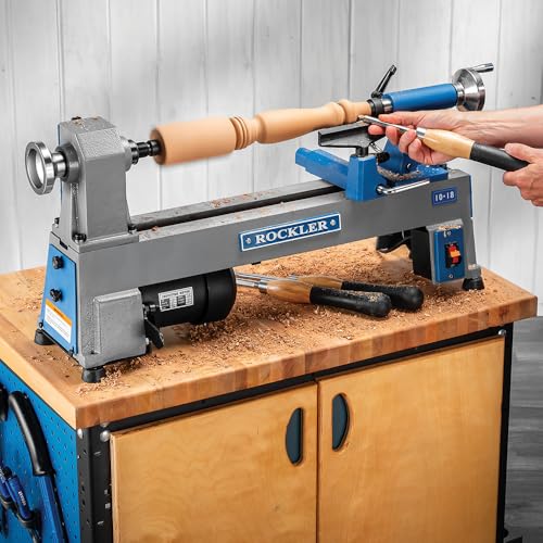 Rockler 10x18 Inch Cast-Iron Wood Lathe