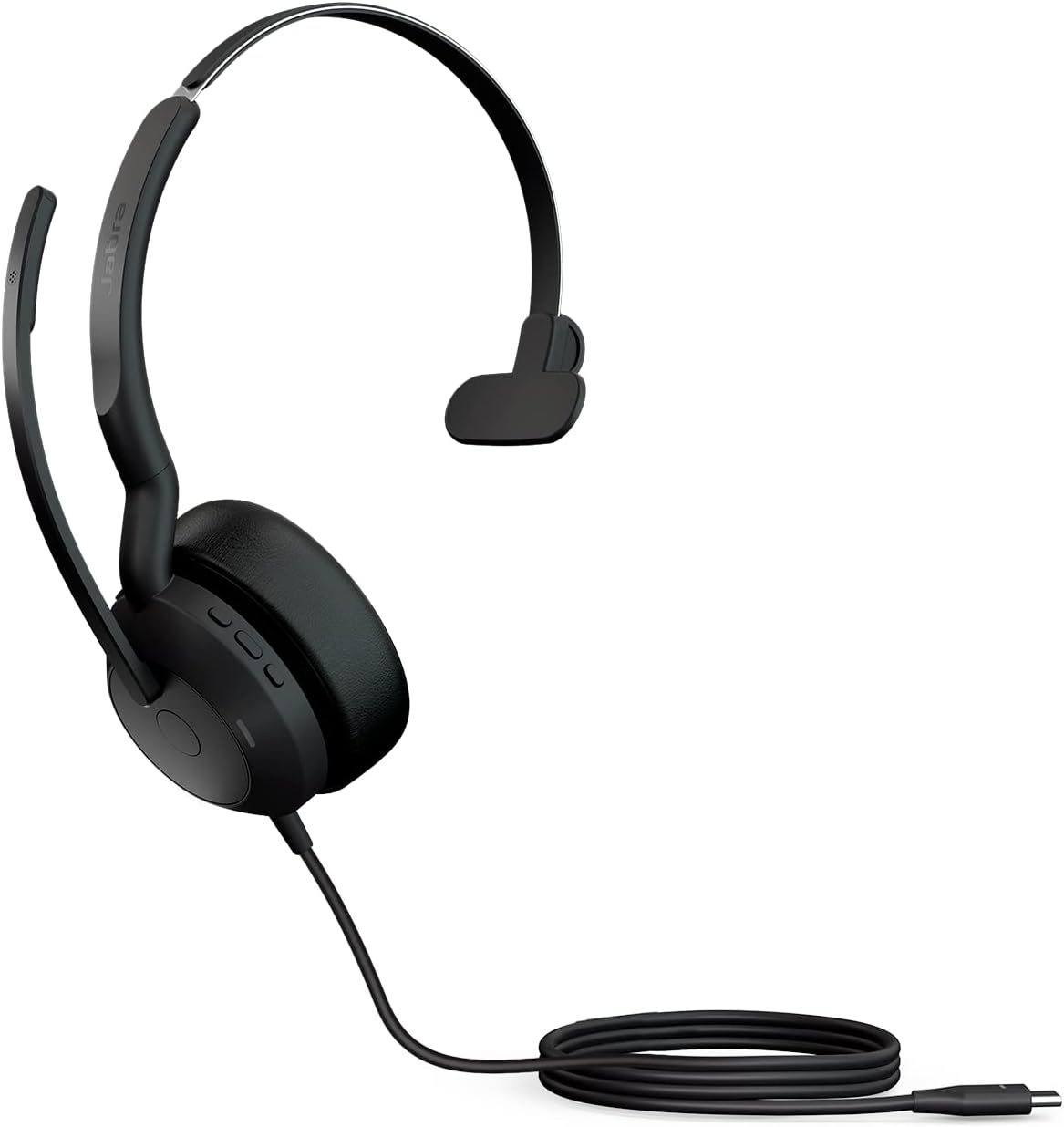 Evolve2 50 Wired Mono Headset with Jabra Air Comfort Technology, Noise-cancelling Mics, and Active Noise Cancellation - Works with all Leading UC Platforms such as Zoom and Google Meet