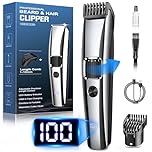 Beard Trimmer Men, Hair Clippers Men Electric Shavers with Zoom Wheel(1-10mm), Cordless Hair Clippers with Battery Indicator,Electric Razor USB Rechargeable Facial Hair Trimmer,Body Hair Grooming Kits