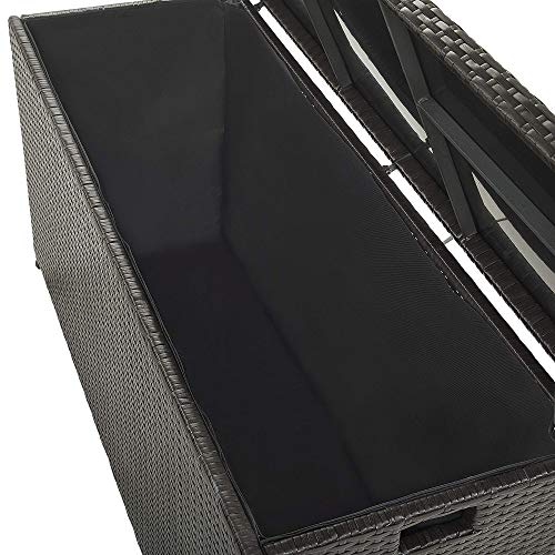 Beliani Praktische Auflagenbox Rattan 290 L 126 x 46 cm braun Modena – Bild 6