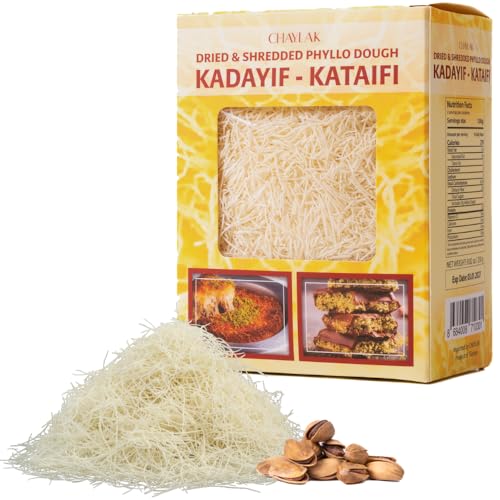 Kataifi, Knafeh, Kataifi Shredded Fillo Dough, Dried & Shredded Phyllo Dough for Viral Dubai...