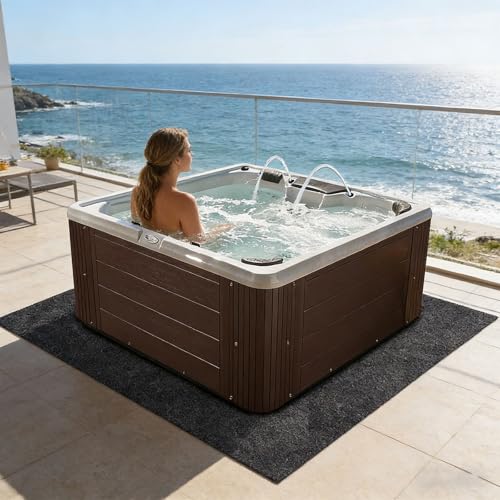 Tapete para piscina que absorbe salpicaduras con fondo reforzado y alta retención de agua 4