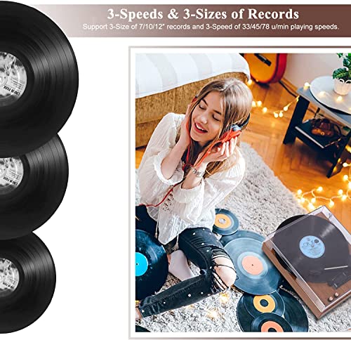 VIFLYKOO Platine Vinyle Bluetooth, Tourne Disque avec 2 Haut-parleurs Stéréo, Trois Vitesse 33/45/78, Prise en Charge de… - Les Beatles, Paul McCartney, John Lennon, RIngo Starr, George Harrison VIFLYKOO Platine Vinyle Bluetooth, Tourne Disque avec 2 Haut-parleurs Stéréo, Trois Vitesse 33/45/78, Prise en Charge de… – Image 5