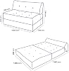 Homedius Mocca Double Folding Bed Reclining Chair Beige Double