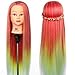 Produktbild 26" Übungskopf Friseur Neverland Trainingsköpfe Frisierkopf Übungskopf Friseur Übungsköpfe mit Langen Haaren Übungskopf Friseurkopf Ausbildung Kopf 100% Synthetisches mit Halter