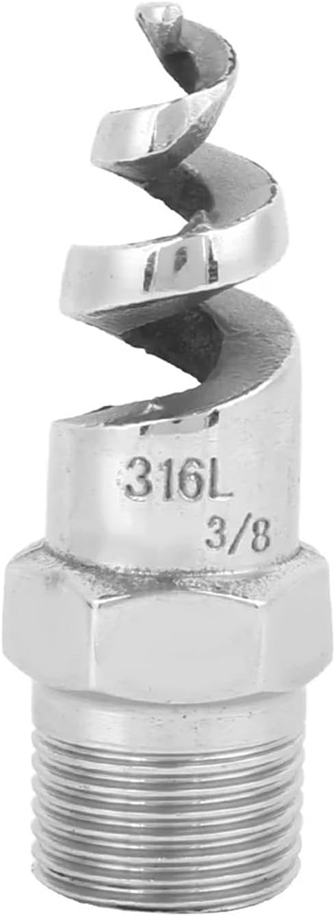 Gkirqvpe Men's Dn10 Spiral Cone Nozzles, Spiral Nozzle Spjt 316L Stainless Steel Thread For Watering(Dn10)