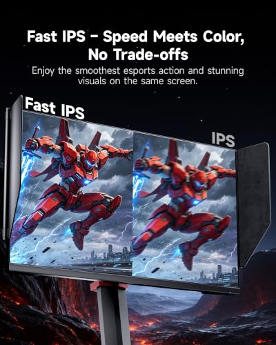 Image of KTC 25M2 Pro 400Hz Gaming Monitor, 24.5 Inch 360Hz Gaming Monitor 1080P, Fast IPS, 1ms GTG, DAC, Adaptive Sync, Vertical Monitors w /Shielding Hood, HDMI DP, Tilt /Swivel /Pivot /Height Adjustment, VESA