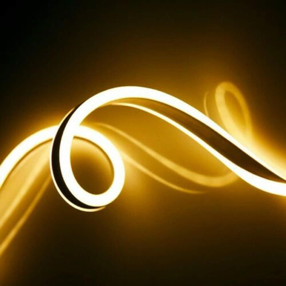 Vetrineinrete® Strip led neon flex striscia curvabile modellabile 600 led decorativa 5 metri luce bianca fredda o calda ip65 waterproof (Luce Calda 3000k) E12