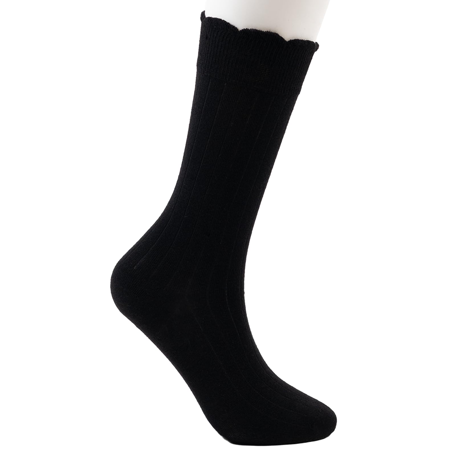 Theater Women Ribbed Cotton Spandex Socks | Soft Band, Stretchable & Durable | Comfortable for Office & Casual Wear