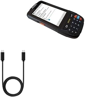 BoxWave Cable Compatible with ScanSKU Android Barcode Scanner Rugged M Series (1D & 2D) - DirectSync PD Cable (3ft) - USB-C to USB-C (100W), Type C Braided 3ft Charge and Sync Cable - Jet Black