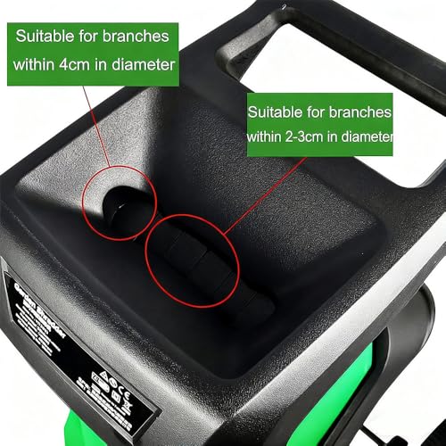 Molinillo de jardín y trituradora de madera de 2400W con corte 39mm 5