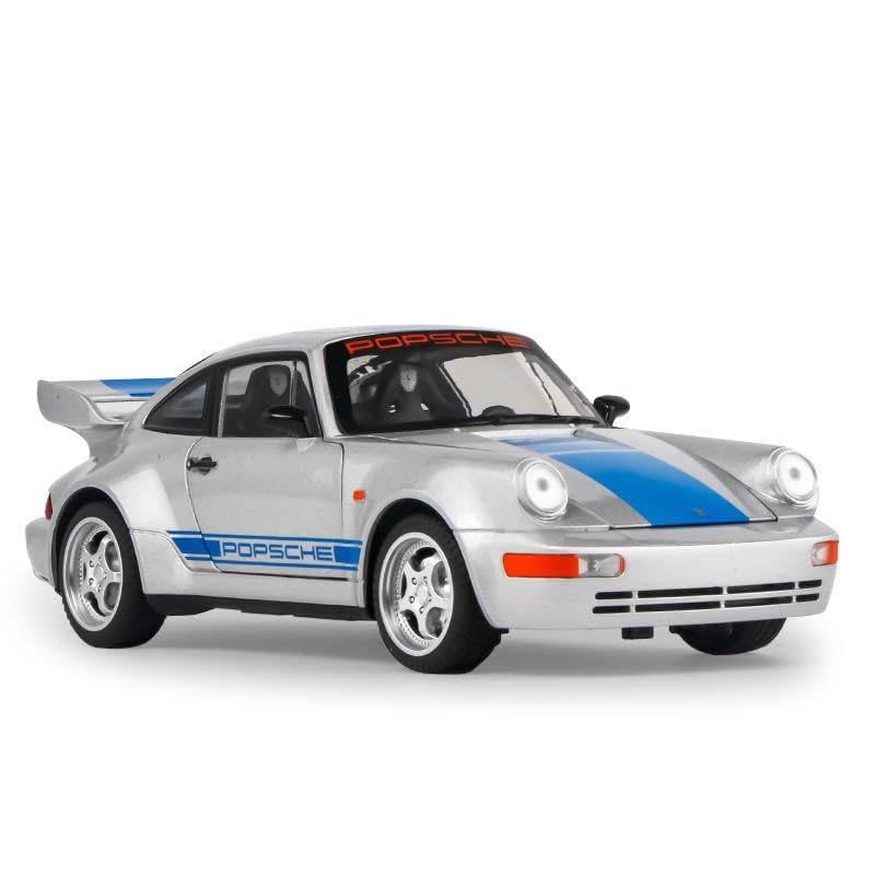 Image of Exclusive Alloy Metal Pull Back Die-Cast Car Diecast Metal Pullback Toy Car with Openable 6 Doors,Light Music Boys Gifts Toys (1:24 Porsche 964)