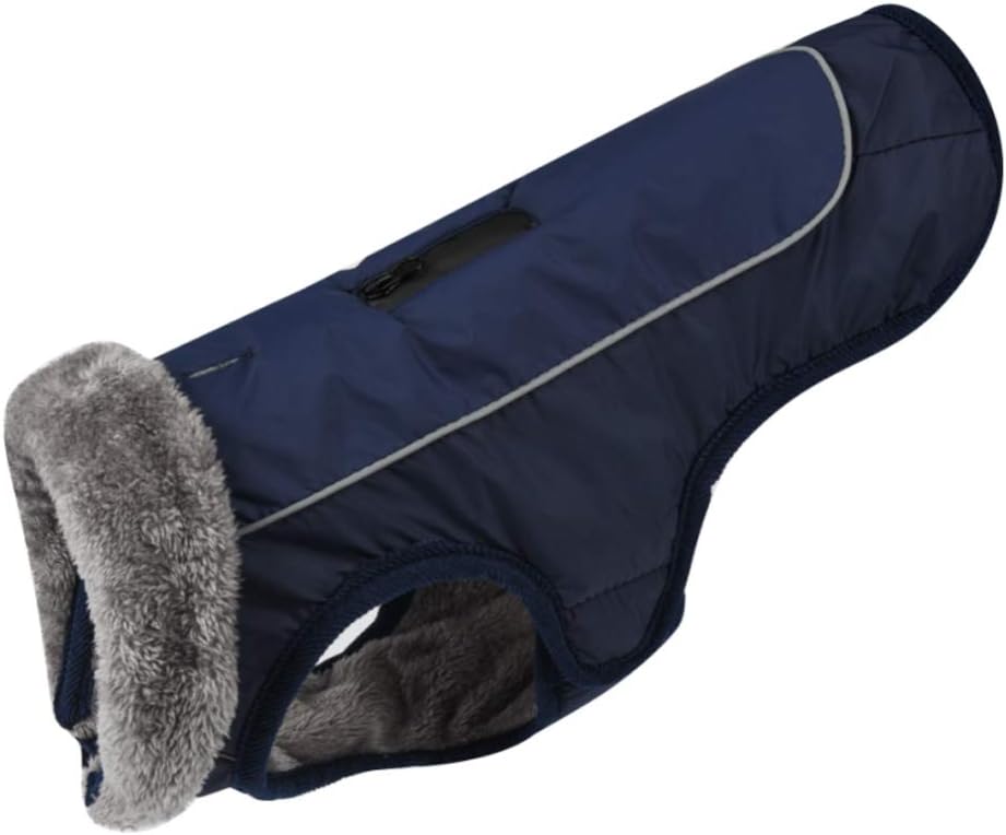 Apetian Dog Cold Weather Coats Winter Dog Vest Warm Dog Jacket Belle (XL, A2-Navy Blue)