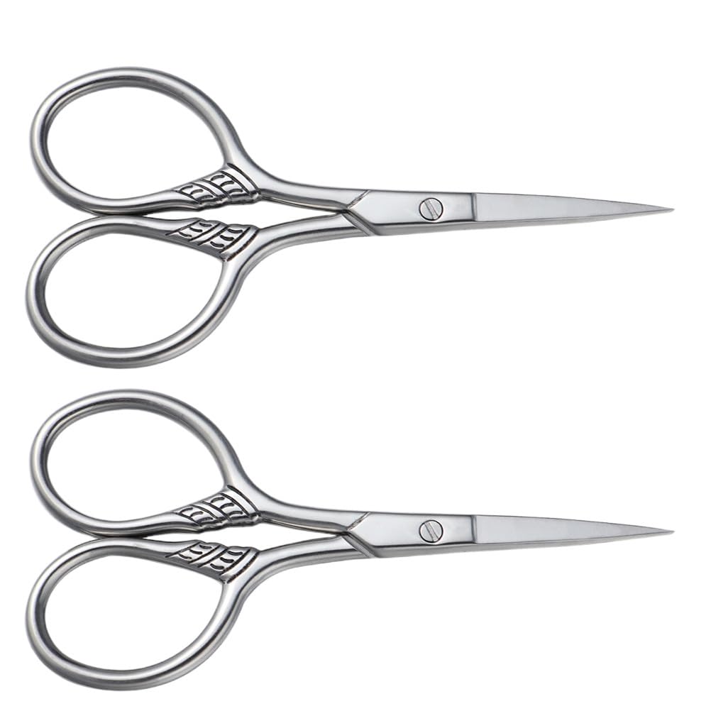 Tijeras para barba y bigote ergonómicas de acero inoxidable para el arreglo diario
