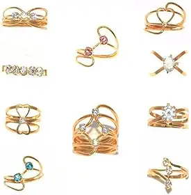 Kit 5 Anéis Folheado A Ouro 18k Para Revenda