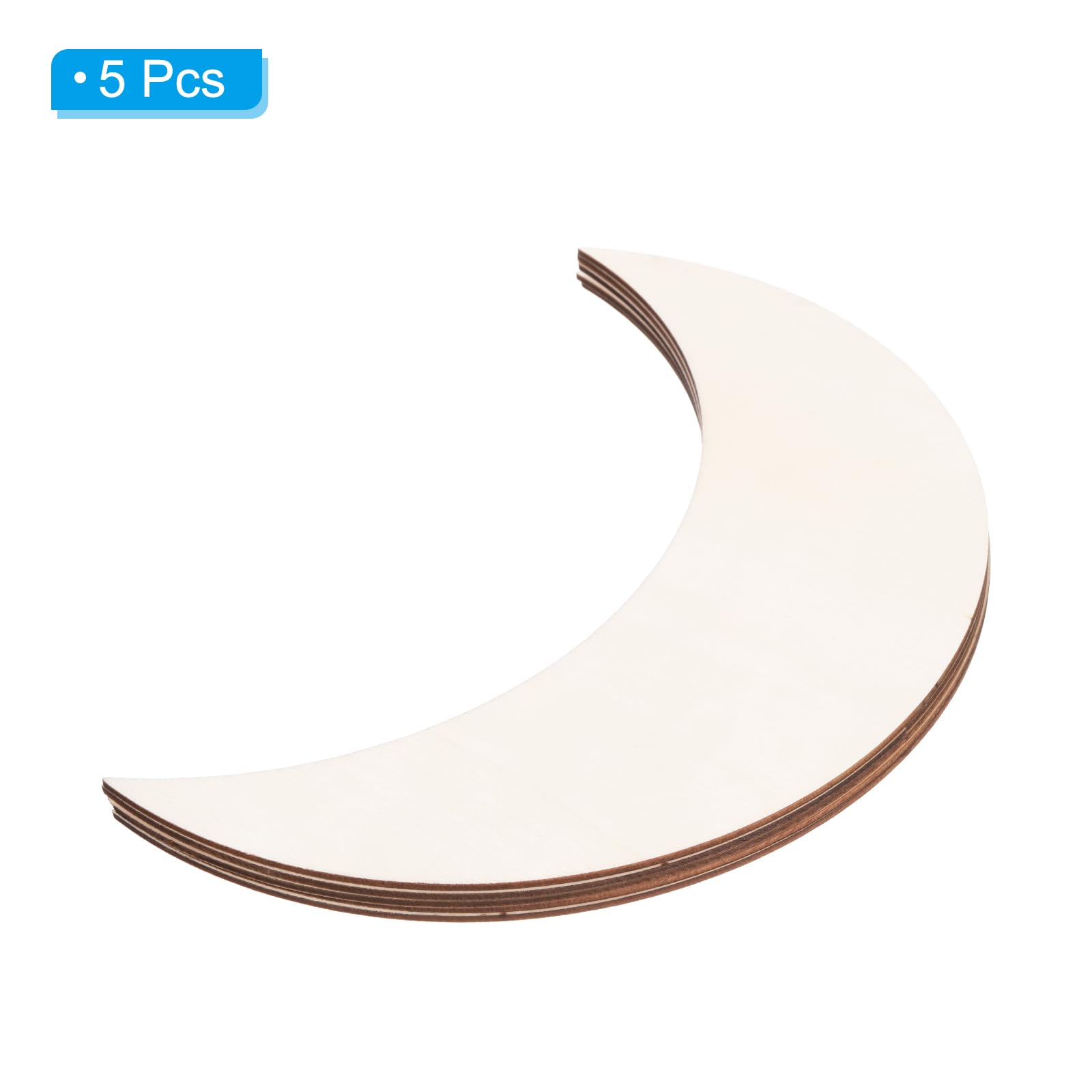 PATIKIL 8.7"x2.8" Wooden Moon - Image 3