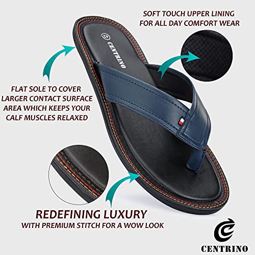 Image of Centrino Men's Slipper |Flip-Flop Slippers | Luxurious Comfort Every Step | Slip-On Ease, Minimalist Design | Perfect for Beach Days, Poolside Lounging, and Casual Wear (1302)
