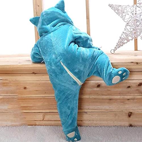 Unisex Baby Peuters Romper Jumpsuit Hooded Cartoon Pyjama Nachtpakken - Image 4
