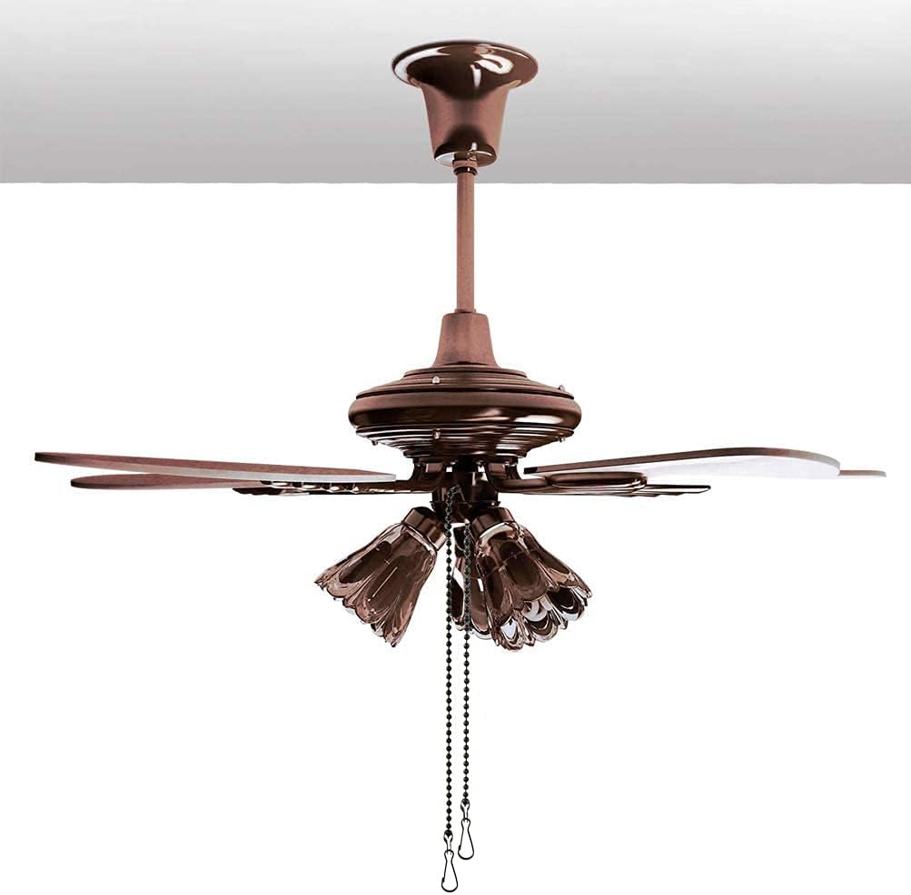Ceiling Fan Light Pull Chain Extender, 3.2mm Diameter Oil Rubbed Bronze Chain String Extension Replacement for lamp Fixture (Four 13.7 Inch, Two 35.4 Inch, 12 connectors & 6 Hooks)