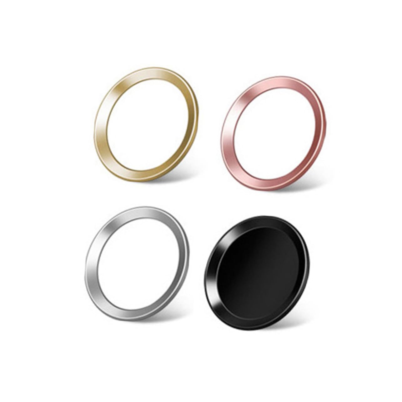 HOODANCOS Home Button Sticker for Metal Fingerprint Recognition Sticker White with Silver Edge Durable Polymer Material Protects Against Sweat Enhanced Recognition Rate