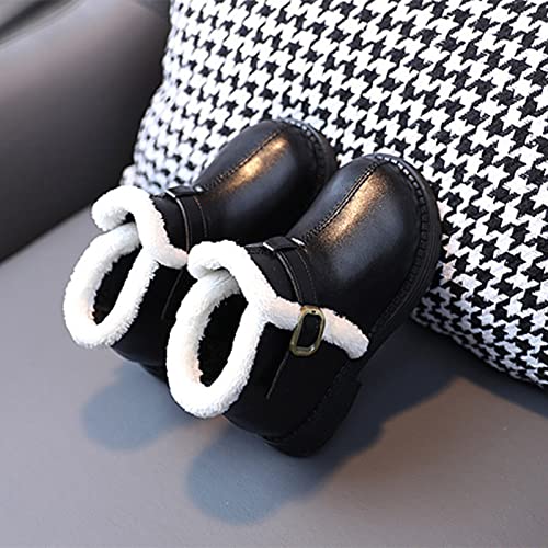 Toddler Winter Shoes Little Girls Winter Boots Fleece Lined Warm Ankle Snow Boots Anti-Slip Comfort Dress Shoes4