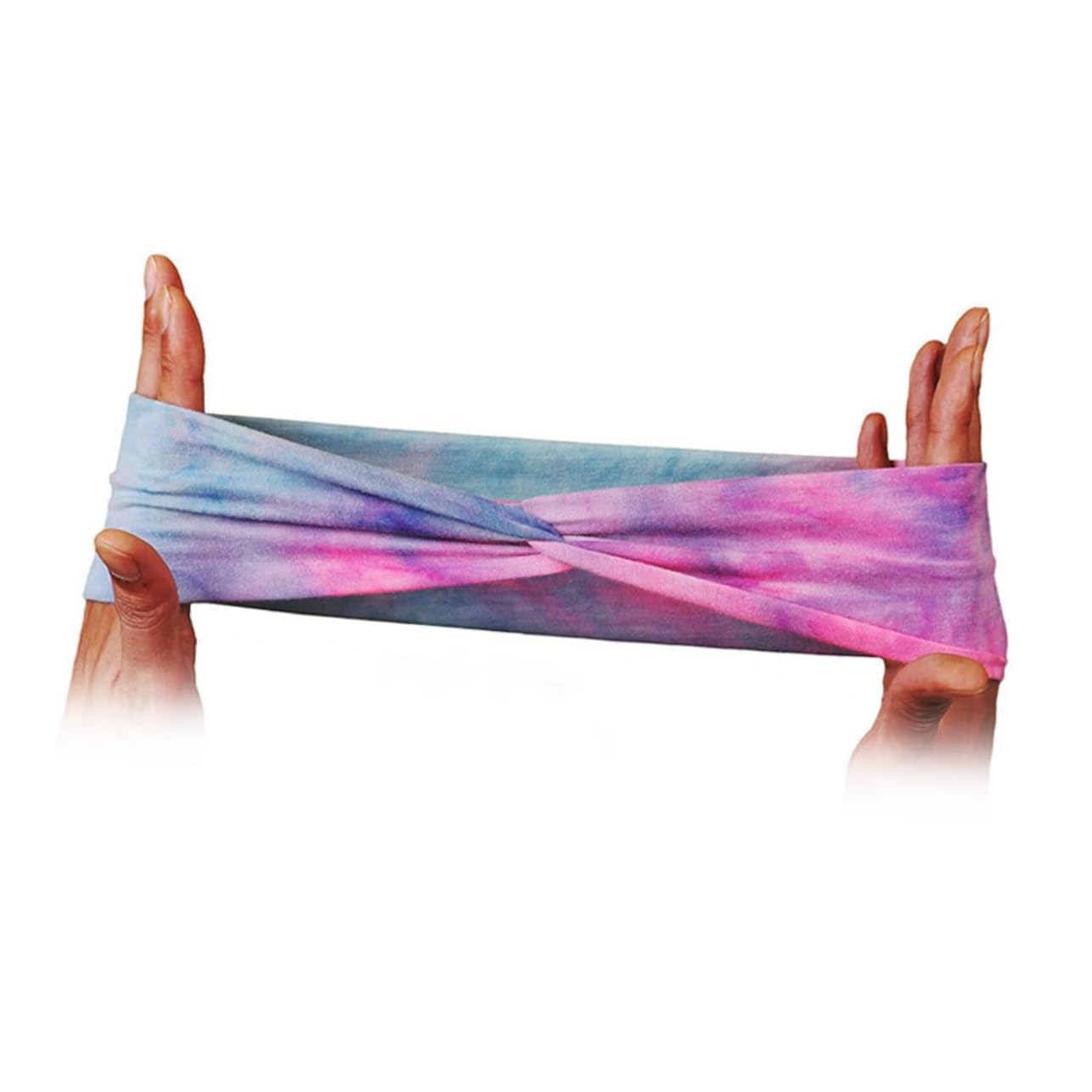 Lot De 3 Bandeaux De Sport Larges Et Élastiques Pour La Gym La Course À Pied Le Yoga Avec Divers Motifs Tie-dye Colorés 4 Pièces X 3