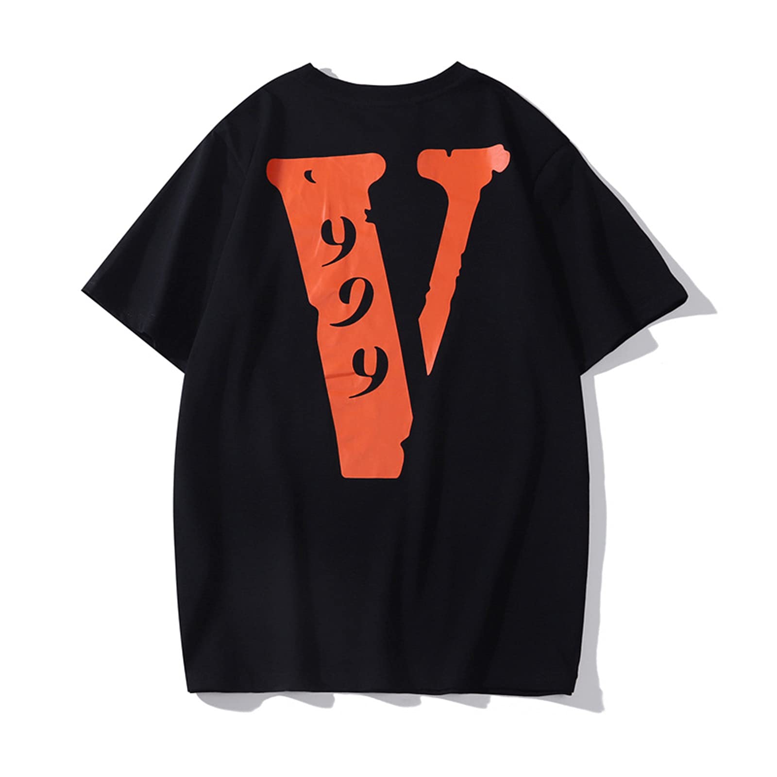LATEKN Big V Shirt 999 Print Short-Sleeve T-Shirt Hip Hop Trend Tee for Men