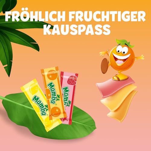 Mamba Beach Surfer – 1 x 160g – Leckere Kaustreifen mit Fruchtgeschmack in vier verschiedenen Sorten – Süßigkeiten Mix einzeln verpackt 3