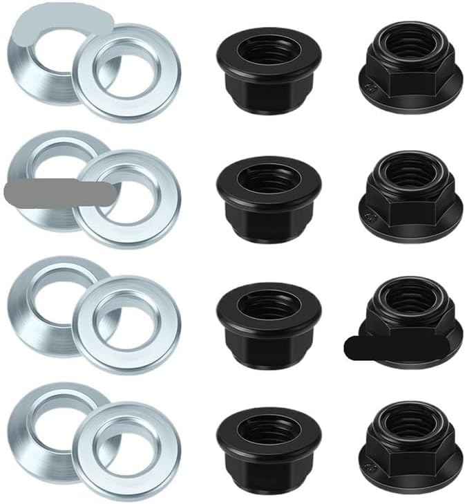 8 Pcs M10 1.25 Flat Cone Nuts For 220 250 300 ATC200X TRX250EX TRX400EX