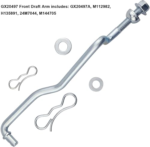 Miniatura 5 de GX20497 Kit de brazo delantero compatible con John Deere GX20497A M112982 H135891 24M7044, para brazo de elevación de plataforma de cortacésped 102